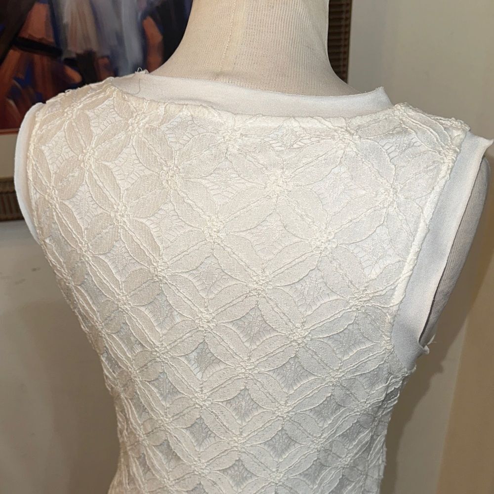 NWT Charlie Paige Elegant White Sleeveless Dress Size SP - Picture 9 of 10